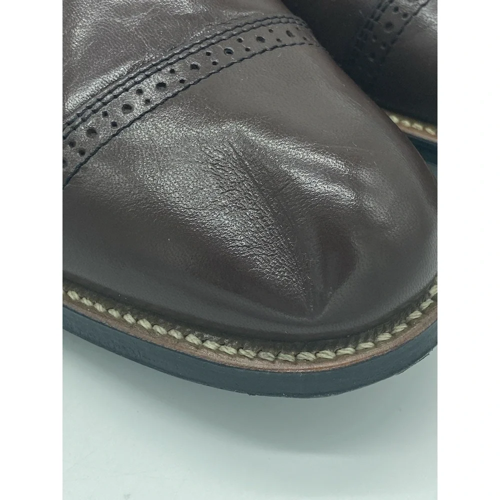Stacy Adams Men Size 9D Brown Leather Cap Toe Oxford Dress Shoes‎ Classic Formal
